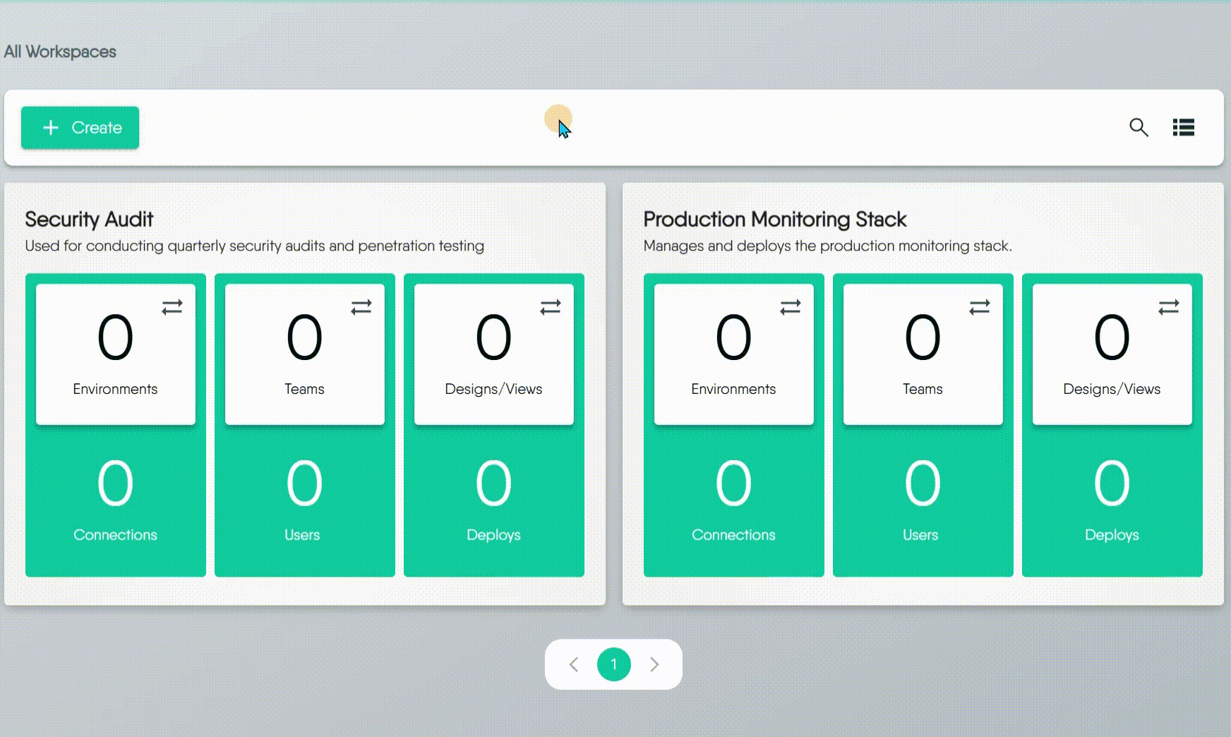Animation showing workspace editing process